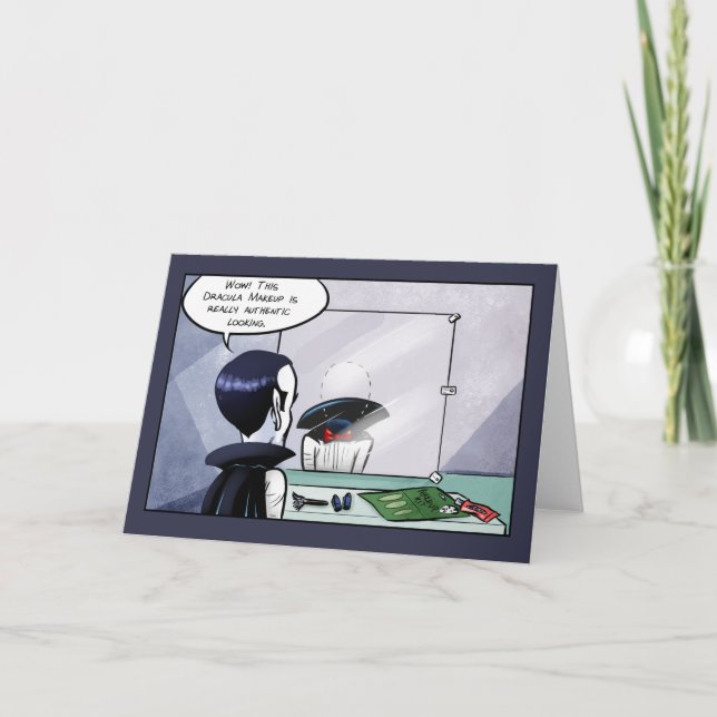 Authentisches Dracula-Make-up Karte (Vorderseite)