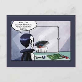 Authentisches Dracula Makeup Postkarte