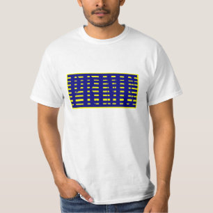 Authentisches Hauptblaues und gelb T-Shirt