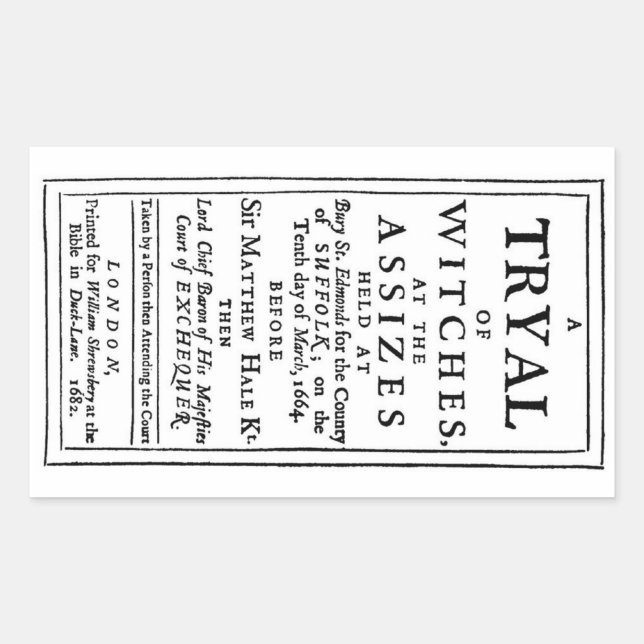 Authentisches Hexenmeisterposter Rechteckiger Aufkleber (Vorderseite)