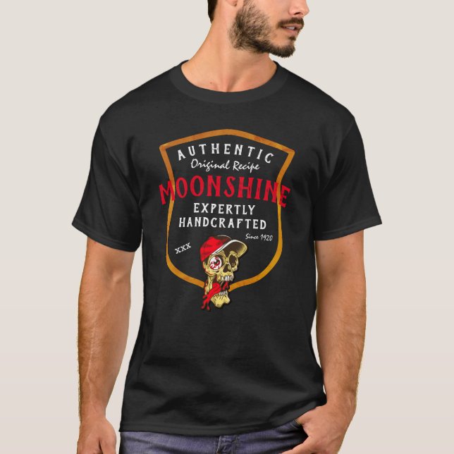 Authentisches Rezept Moonshine Schönes Gesicht T-Shirt (Vorderseite)