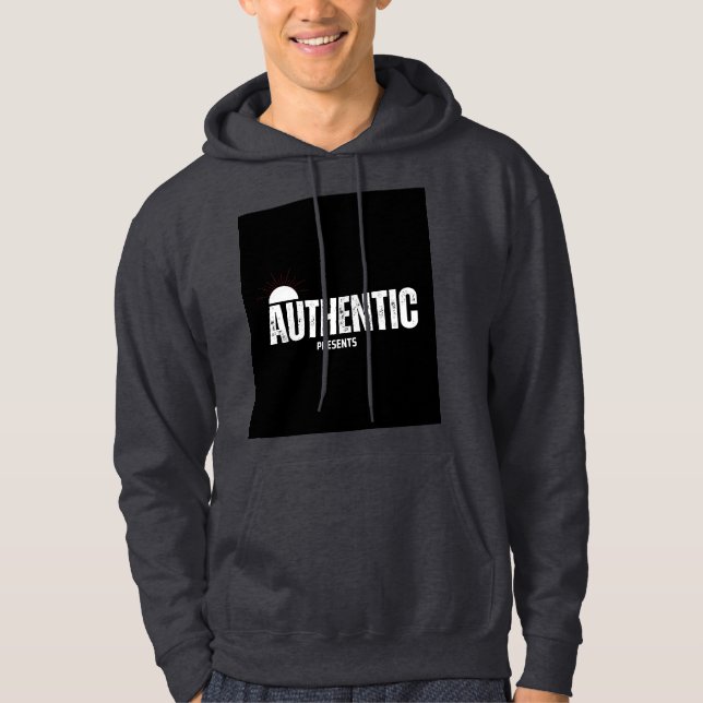 Authentisches Schreibdesign Hoodie (Vorderseite)
