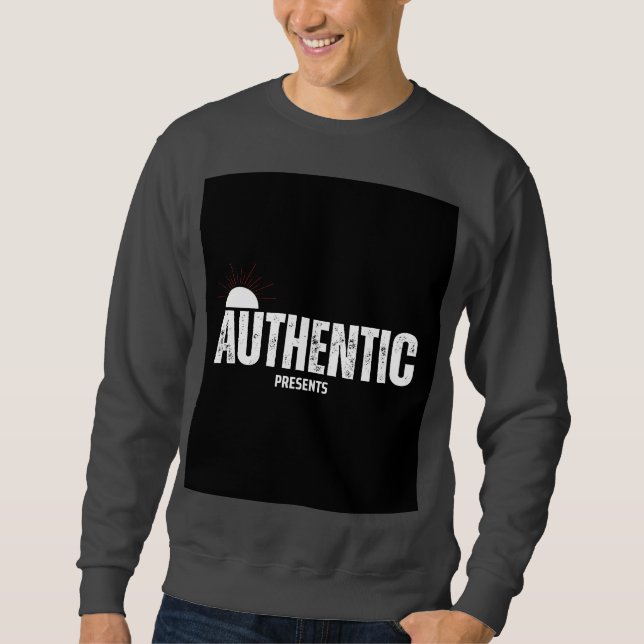 Authentisches Schreibdesign Sweatshirt (Vorderseite)