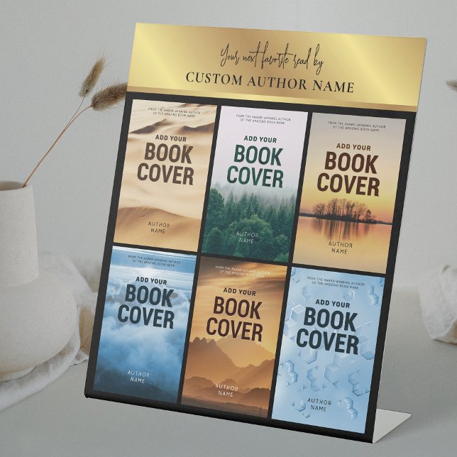 Author Book Series Photo Collage Black & Gold Sockelschild (Von Creator hochgeladen)