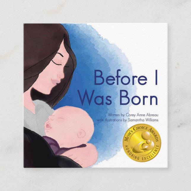 Author Business Card Quadratische Visitenkarte (Vorderseite)