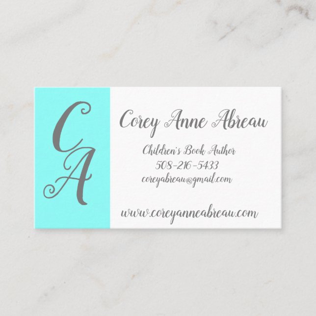 Author Business Card Visitenkarte (Vorderseite)