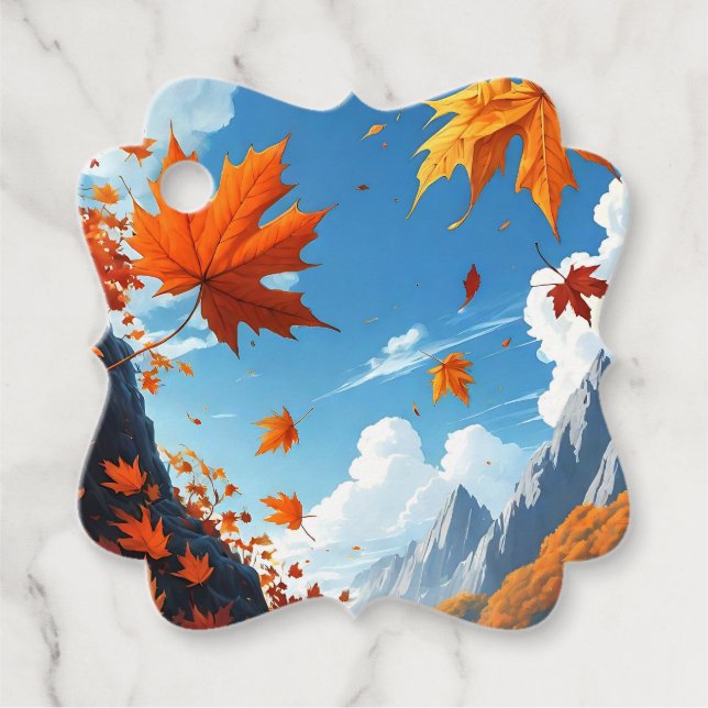 Authumn leaves  geschenkanhänger (Vorderseite)