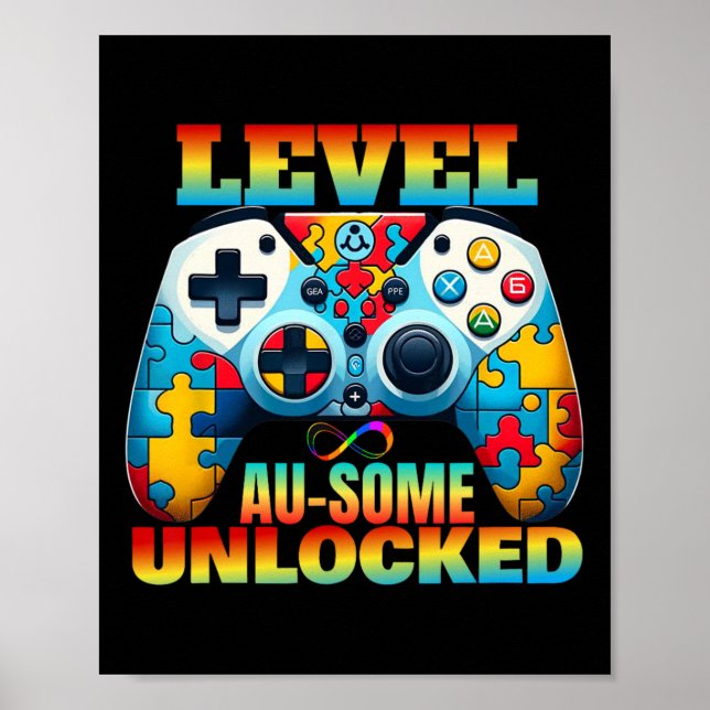 Autis für Level Au-some Unlock Video Game Controll Poster (Vorne)