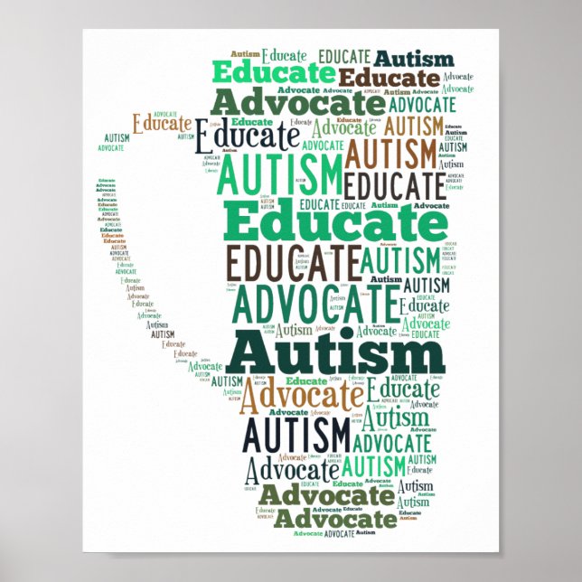 Autism Advocate Educate Poster GoTeamKate (Vorne)