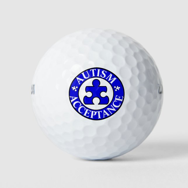 Autism Akzeptanz Golf Balls Golfball (Vorderseite)