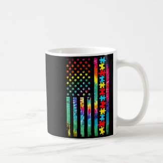 Autism American Flag Tie Dye Autism Awareness Boys Kaffeetasse
