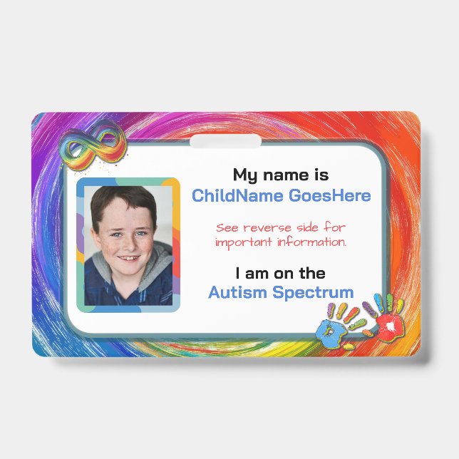 Autism Assistance Identification Card Ausweis (Vorderseite)