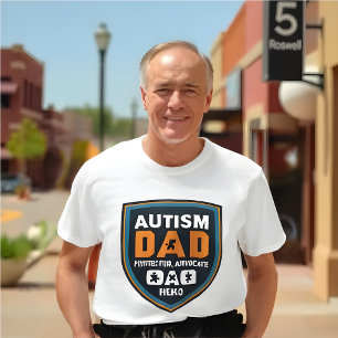 Autism Awarenes Vater: Beschützer, Advocate, Helde T-Shirt