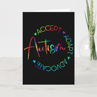 Autism Awareness Accept Adapt Advocate Autism Mom  Karte