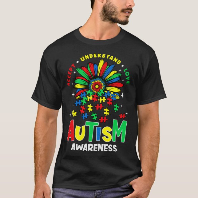 Autism Awareness Accept Understand Love Support Au T-Shirt (Vorderseite)