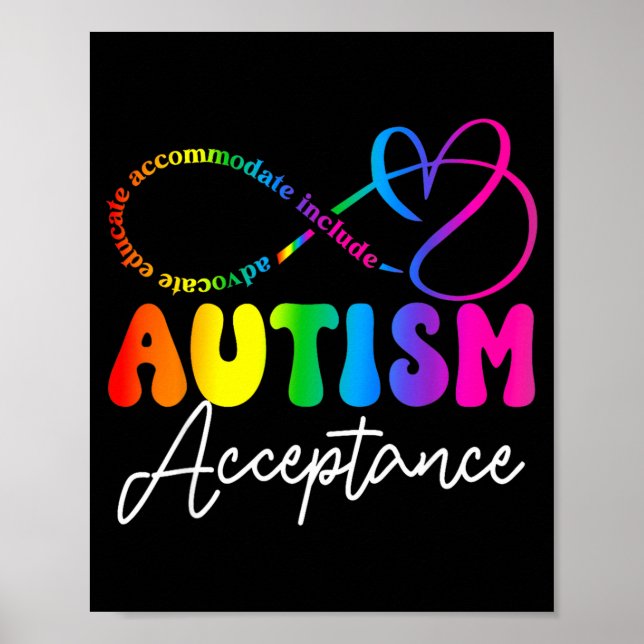Autism Awareness Acceptance Infinity Symbol Advoca Poster (Vorne)