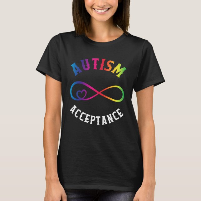 Autism Awareness Acceptance Red Instead Puzzle mom T-Shirt (Vorderseite)
