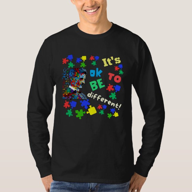 Autism Awareness Acceptance Science Ok To Be Diffe T-Shirt (Vorderseite)