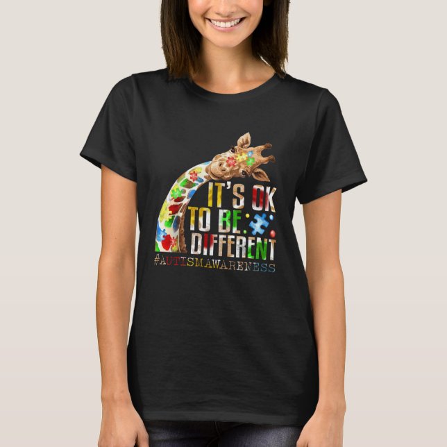 Autism Awareness Acceptance Women Kid Its Ok To Be T-Shirt (Vorderseite)