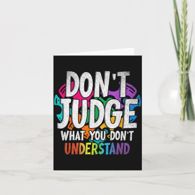 Autism Awareness Adult Uni-kids Black Short Sleeve Karte (Vorderseite)