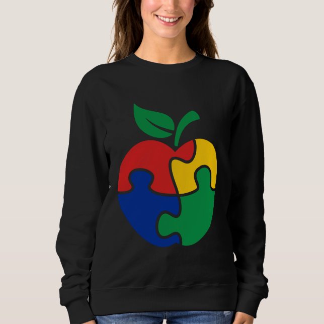 Autism Awareness Apple puzzle Autism Sweatshirt (Vorderseite)