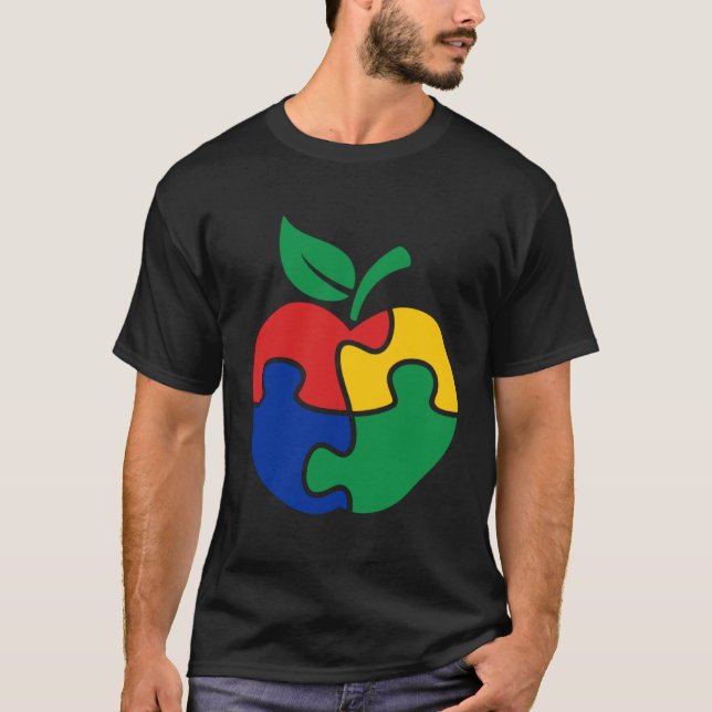 Autism Awareness Apple puzzle Autism T-Shirt (Vorderseite)