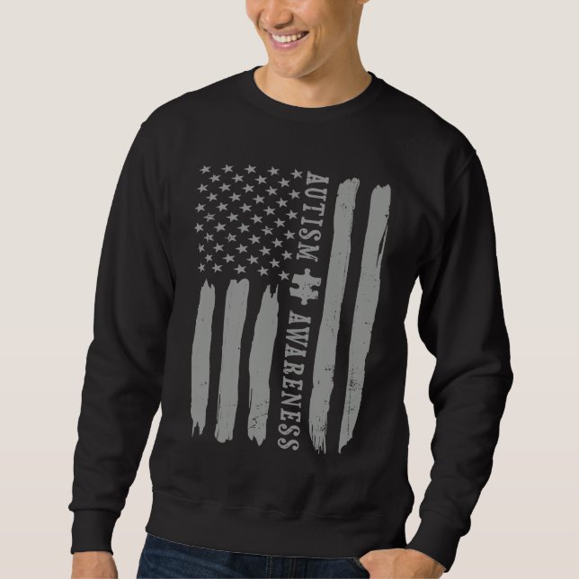 Autism Awareness  Autism Flag  Puzzle Piece Sweatshirt (Vorderseite)