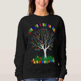 Autism Awareness Autism Tree For Autism Kids & Me Sweatshirt