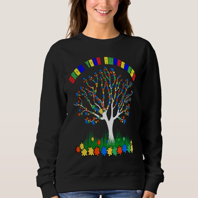 Autism Awareness Autism Tree  For Autism Kids & Me Sweatshirt (Vorderseite)