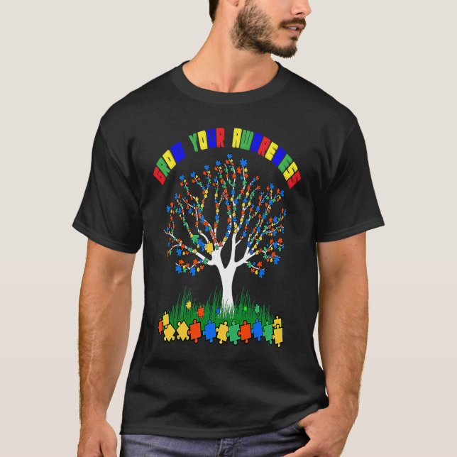 Autism Awareness Autism Tree  For Autism Kids & Me T-Shirt (Vorderseite)