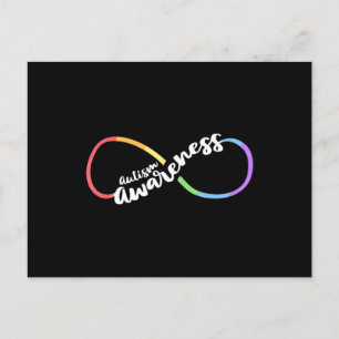 Autism Awareness Autistic Acceptance Rainbow Infin Postkarte