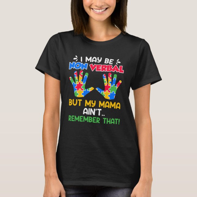 Autism awareness autistic child Nonverbal T-Shirt (Vorderseite)