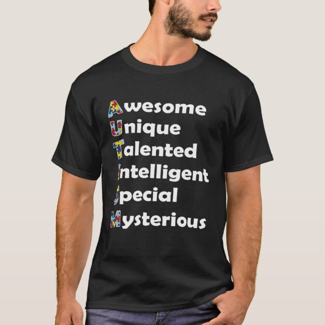 Autism Awareness Awesome Unique Talented Intellige T-Shirt (Vorderseite)