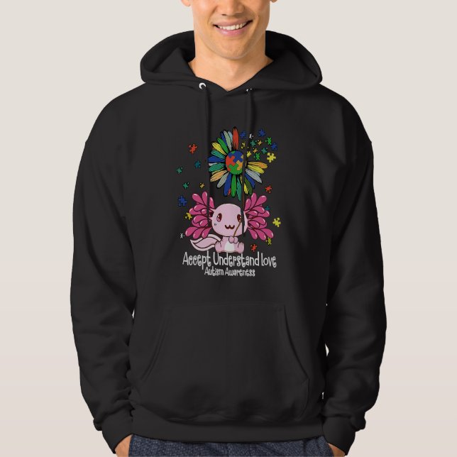 Autism awareness  axolotl hoodie (Vorderseite)