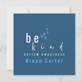 autism awareness be kind blue #team name custom  einladung