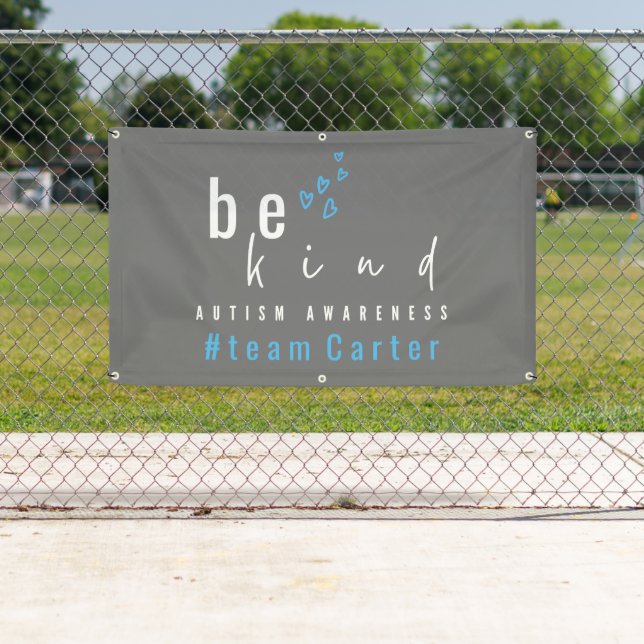 autism awareness be kind blue team name modern banner (Insitu)