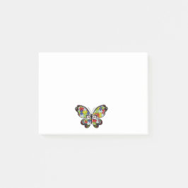 Autism Awareness Butterfly Post-it Klebezettel