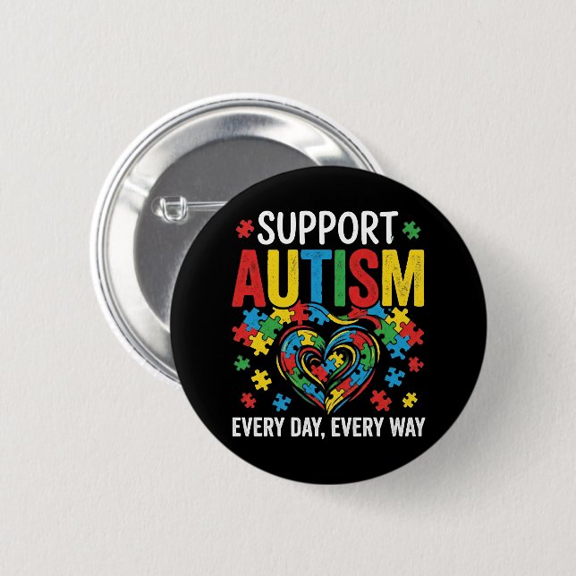 Autism awareness button (Vorne & Hinten)