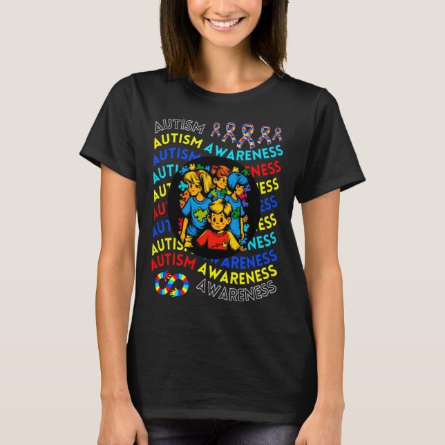 Autism Awareness Children For Teacher Autism Moms  T-Shirt (Vorderseite)