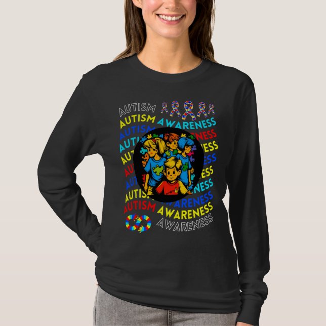 Autism Awareness Children For Teacher Autism Moms  T-Shirt (Vorderseite)