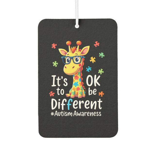 Autism Awareness Cute Giraffe Animal Its Ok To Be  Autolufterfrischer (Vorderseite)
