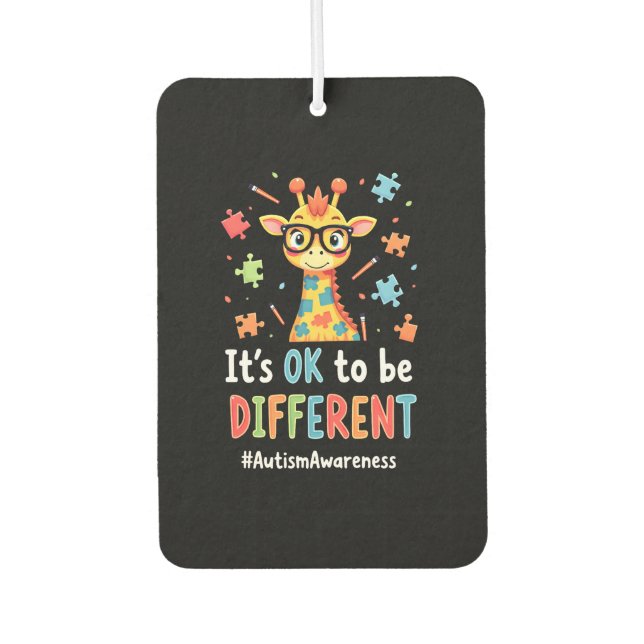 Autism Awareness Cute Giraffe Animal Its Ok To Be  Autolufterfrischer (Vorderseite)