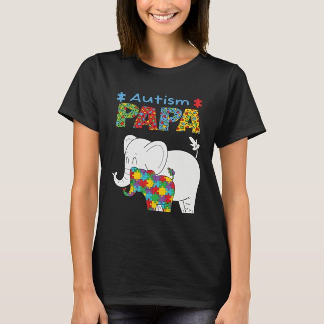 Autism Awareness Dad Father Autistic Kid Awareness T-Shirt (Vorderseite)