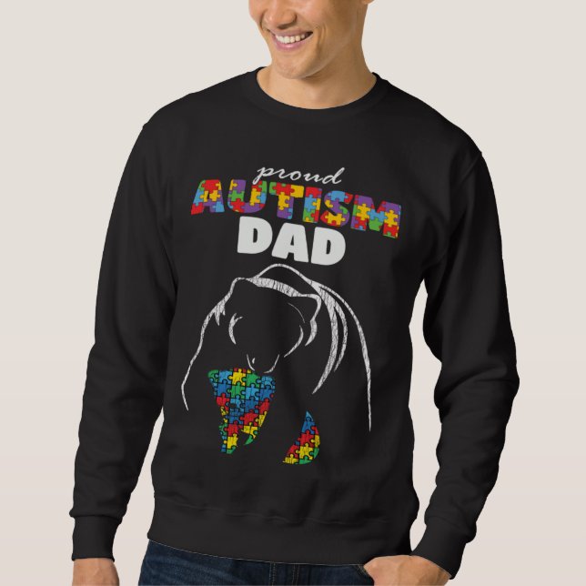Autism Awareness Dad Father Proud Autism Son Dad P Sweatshirt (Vorderseite)