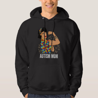 Autism Awareness Day Strong Woman Autism Mom  1 Hoodie