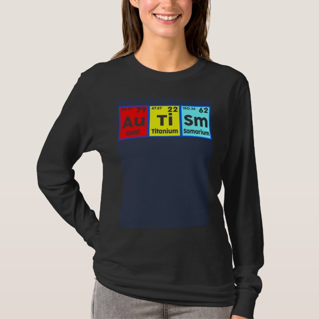 Autism Awareness Elements Periodic Table Women Men T-Shirt (Vorderseite)