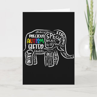Autism Awareness Elephant Acceptance Autistic Men  Karte