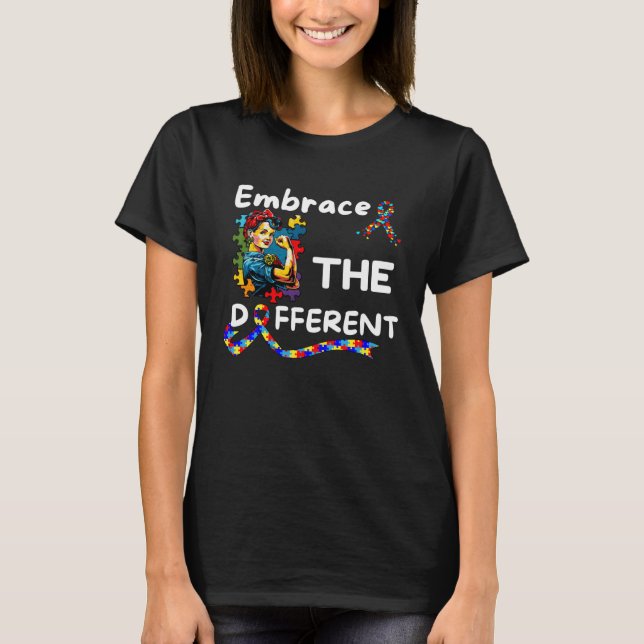 Autism Awareness Embrace Different Unmasking Autis T-Shirt (Vorderseite)