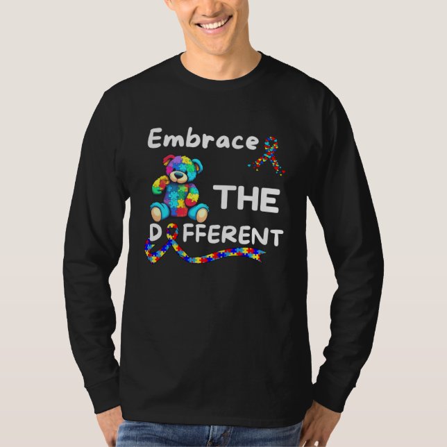 Autism Awareness Embrace The Different Unmasking A T-Shirt (Vorderseite)