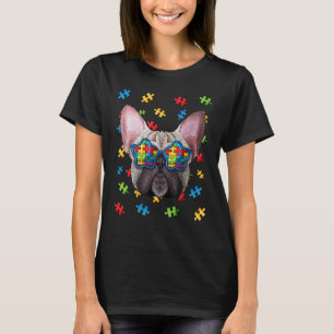 Autism Awareness French Bulldog Puzzle Sonnenbrill T-Shirt